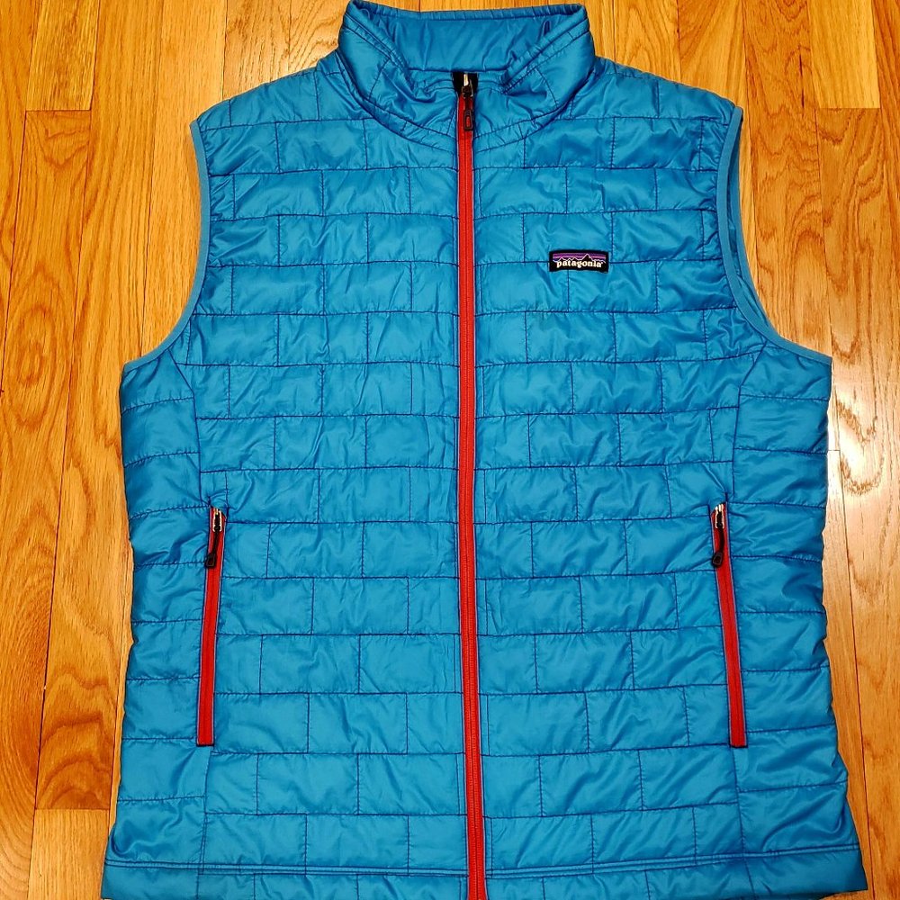 Patagonia Men's Nano Puff Vest Large Grecian Blue Puffer